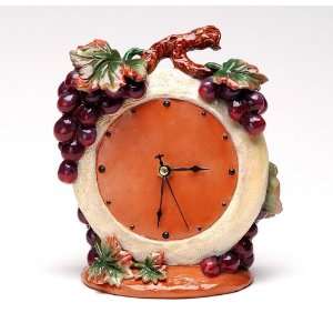  Spring   Terra Cotta Pottery Grape   Grape Clock: Home 
