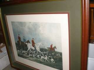 The Earl Of Derbys Stag Hounds Framed Horse and Hounds print  