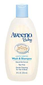 Aveeno Baby Wash & Shampoo, Lightly Scented, 8 Ounce 
