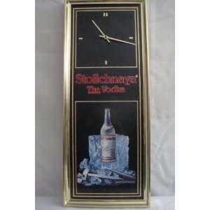  Collectible Stolichnaya Vodka Promotional Clock 