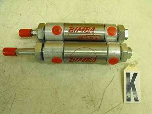 LOT OF 2 BIMBA STAINLESS STEEL PNEUMATIC CYLINDERS NEW!  