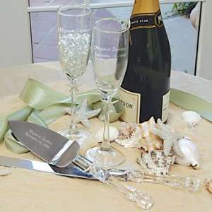   Champagne Flutes & Cake Server Set   Save 10%: Health & Personal Care