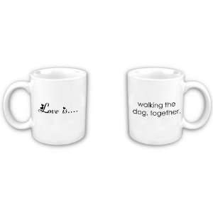  Love is Walking The Dog Together Coffee Mug: Everything 