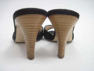   black suede open toe slides size european 38 5 usa 8 5 these fabulous