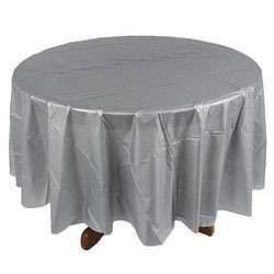 SILVER TABLE COVER 82 ROUND   WEDDING (703281)  