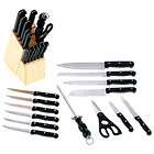   Japanese Steel Cutlery Set  15 pc w/ Wood Block (Forged Full Tang