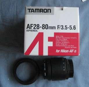 TAMRON AF28 80mm F3.5 5.6 ASPHERICAL NIKON AF D. USED, PERFECT 