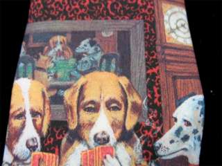 Ralph Marlin Dogs Playing Poker 1994 Neck Tie  