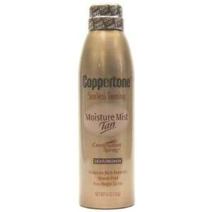  Coppertone Continuous Spray Sunless Tan Moisture Mist 6 oz 