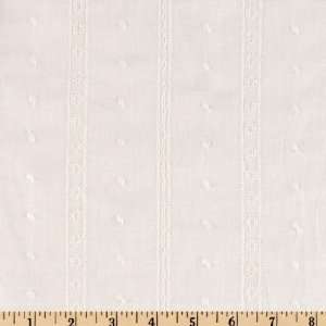   Swiss Dot Stripes White Fabric By The Yard: Arts, Crafts & Sewing