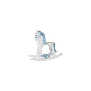    Derby Rocking Horse   White with Sky Mane/Tail: Toys & Games