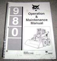 Bobcat 980 Skid Steer Loader Operators Manual book  