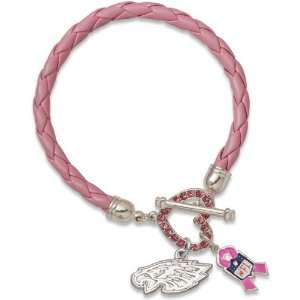   Eagles Breast Cancer Awareness Pink Rope Bracelet: Sports & Outdoors