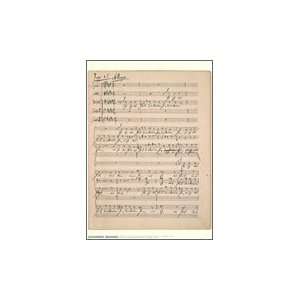  Johannes Brahms Music Manuscript Card Motet, Es Ist Das 