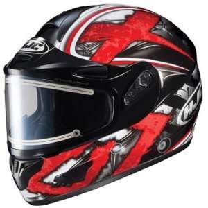   Red Snow Helmet with Dual Lens Electric Shield   Color : Red   Size