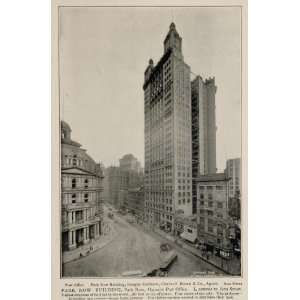   Park Row Tallest Building   Original Halftone Print