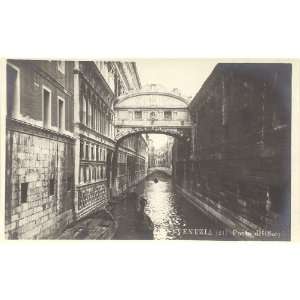   1930s Vintage Postcard Bridge of Sighs Venice Italy: Everything Else