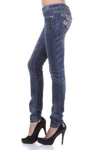 juniors 12K skinny jeans CRYSTAL fleur RHINESTONES 33 bling 11 ~like 