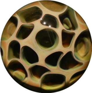 Contemporary Art Glass Marble   Moonscape   Borealis   Marblealan