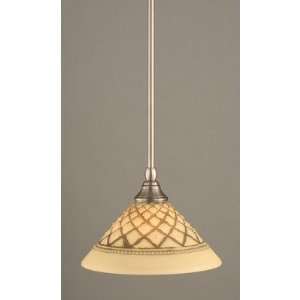    Chocolate Icing Glass Shade Finish Brushed Nickel 