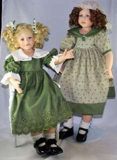 Nellie & Saartjie Porcelain Dolls by Berdine Creedy COA  