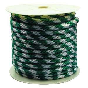 Rope King SBP 58140GW Solid Braided Poly Rope   Green / White   5/8 