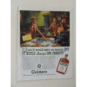  Glenmore straight bourbon whiskey. Vintage 30s full page 