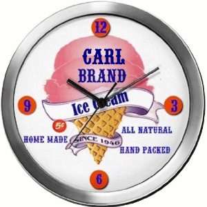 CARL 14 Inch Ice Cream Metal Clock Quartz Movement:  