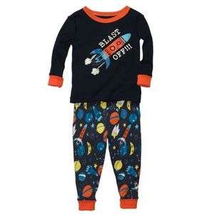 NWT OshKosh Infant/Toddler Boys 2 Piece Rocket Cotton Pajama Set Was $ 