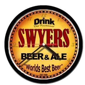  SWYERS beer and ale cerveza wall clock: Everything Else