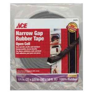  10 each Ace Premium Open Cell Black Narrow Gap Rubber 