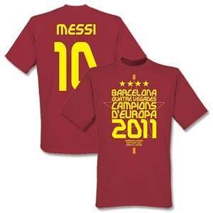   2011 European Champions Tee   Maroon   Messi 10