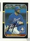 KEN OBERKFELL 1987 DONRUSS SIGNED # 437 BRAVES