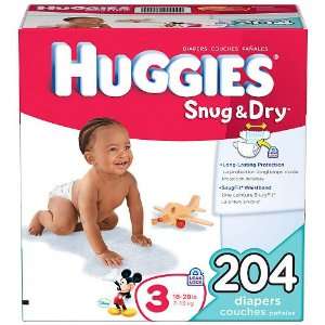  Huggies Snug & Dry Diapers Step 3   204 ct.: Baby