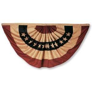  2ft x 4ft Primitive Antique Look American Flag Bunting 