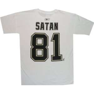  Miroslav Satan Pittsburgh Penguins White Reebok Shirt 