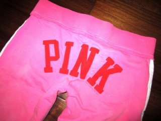 Victorias Secret PINK Team Pink Capri Cropped Sweat Pants Gym 