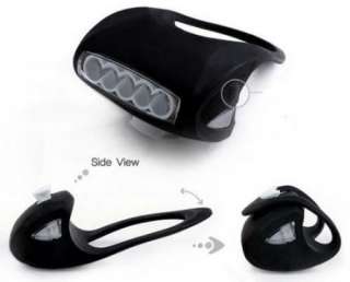 Black Bike Bicycle 7 LED Silicone Super Frog Head Front Lamp Warning 