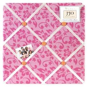  Surf Pink Floral Fabric Memo Board By Jojo Designs 