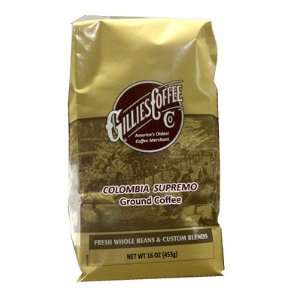 Gillies Colombia Supremo Coffee, Ground: Grocery & Gourmet Food