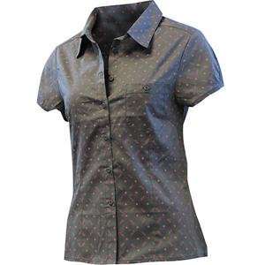    FMF Apparel Womens Poka Button Up Shirt   8/Black: Automotive