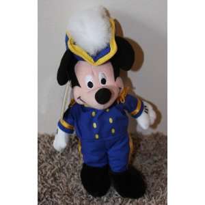   Mickey Mouse Navy Admiral War Hero Captain 10 Inch Plush Bean Bag Doll