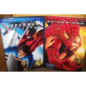  Spider Man 2 and Superman Returns DVDs 