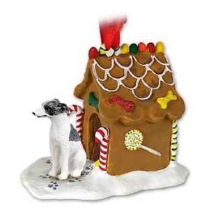 Gray Whippet Gingerbread House Christmas Ornament: Home 