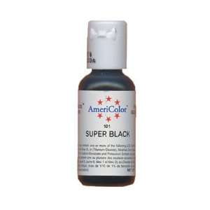 Americolor 3/4oz Soft Gel Paste Super Black 12 Count  