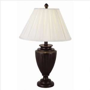   Globe 1 Lt Dark Bronze Table Lamp W/ ShadeRTL 7645: Home Improvement