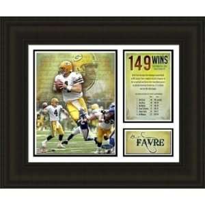  Green Bay Packers Framed Brett Favre 149 Wins Milestones 