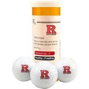  Rutgers Scarlet Knights Rx Three Pack Golf Balls: Sports 
