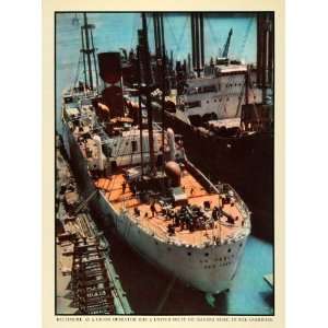 1937 Print Baltimore Maryland La Perla Ship United Fruit Banana Boat 