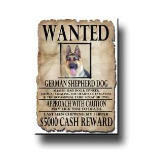 German Shepherd Dog Wanted Fridge Magnet 